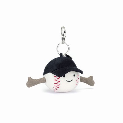 Jellycat Amuseables Sports Baseball Bag Charm New Zealand | ZEHBK2465